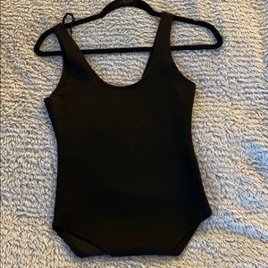 Zara Trafaluc Black Ripped Tank Bodysuit